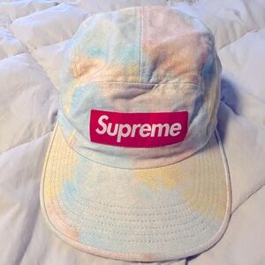 Authentic Multicolor Tie-dye Supreme Camp Cap Hat